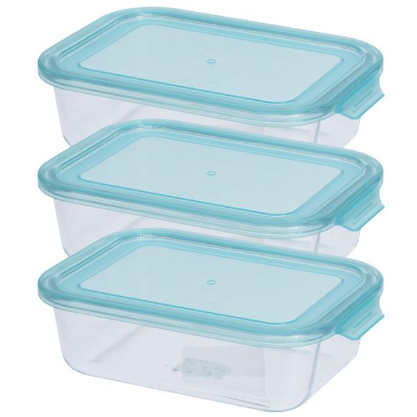 3er-Set XL-Frischhaltedose aus Borosilikatglas - Frischhalten & Aufbewahren von Lebensmitteln - Mikrowellen- & Backofengeeignet (ohne Deckel), je 1480 ml