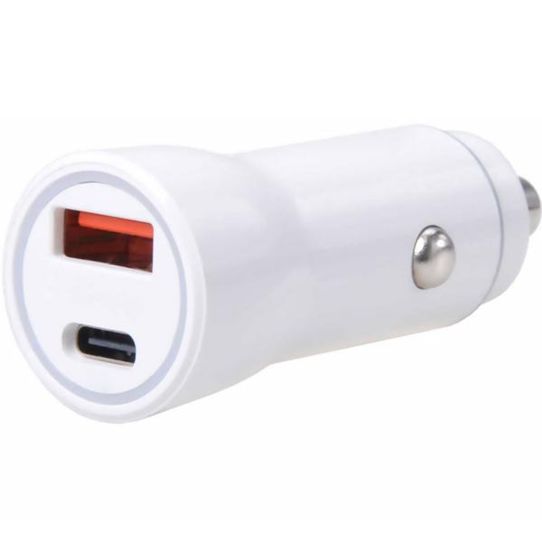USB-Auto-Ladegerät - Schnelles Laden für Smartphone, Tablet, Notebook - Dual USB-A & USB-C Anschluss - 12-24V Input, 36 Watt Leistung