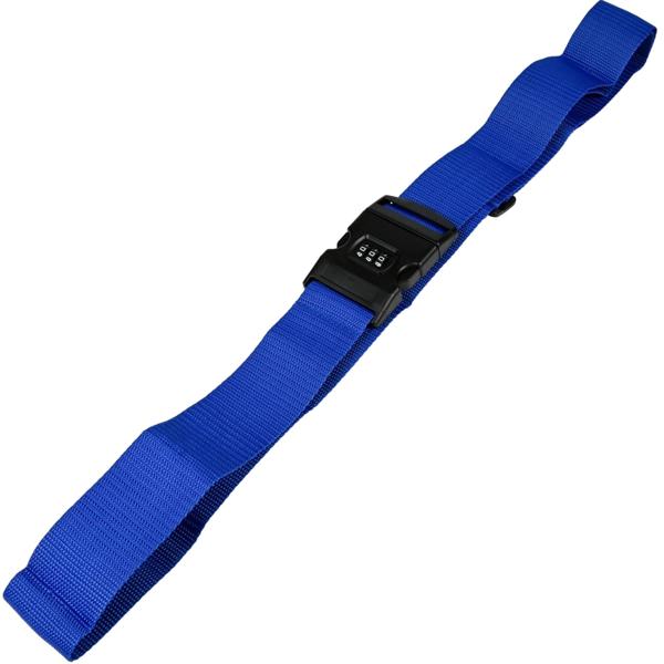 Koffergurt mit Zahlenschloss, 5 x 180 cm, blau