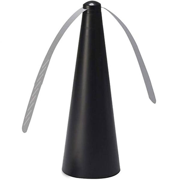Elektrische Fliegenabwehr / Fliegenwedler schwarz (40cm Rotor) - Hält Fliegen von Essen & Getränken fern - Sicher & chemiefrei - ideal für den Esstisch
