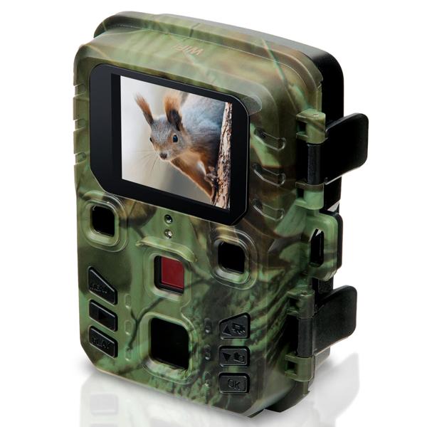 Wildkamera 2K WLAN, Bewegungsmelder, Nachtsicht, Live View per App, Farbdisplay, Mikro, Bluetooth, Zeitraffer- & Serienbild, Stand-By 6 Mo, IPX5