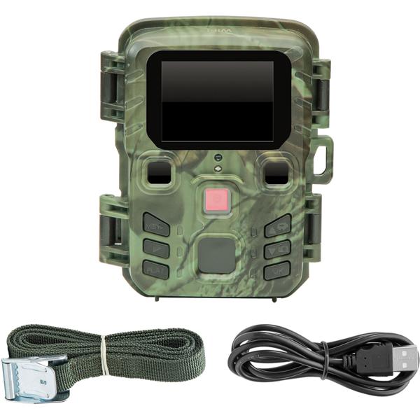 Wildkamera 2K WLAN, Bewegungsmelder, Nachtsicht, Live View per App, Farbdisplay, Mikro, Bluetooth, Zeitraffer- & Serienbild, Stand-By 6 Mo, IPX5