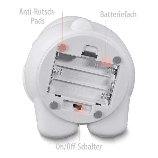 2er-Set LED Nachtlicht "Basti der Bär" - Einschlafhilfe & Stilllicht für Kinder/Babies - RGB Farbwechsel, Touch-Steuerung, batteriebetrieben, 30.000h Lebensdauer