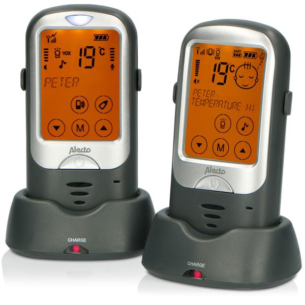Outdoor Babyphone bis zu 1.000 Metern Reichweite, Gegensprechfunktion, Einstellbare Mikrofon Empfindlichkeit, 6 Schlaflieder, Temperatur, Alarm