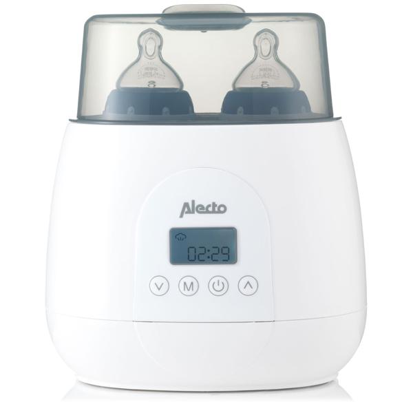 4-in-1 Digitaler Flaschenwärmer für 2 Flaschen, weiss – Erwärmen, Sterilisieren, Auftauen & Warmhalten für sorgenfreie Babyernährung