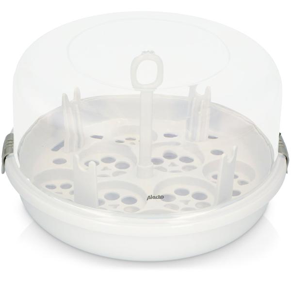 Mikrowellen Babyflaschensterilisator - Hygienische Dampfsterilisation tötet 99.9% Bakterien - Für 4x 250ml Flaschen - Kompakt & BPA-frei