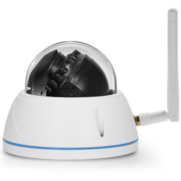 Wetterfeste WLAN-Dome-Kamera (1080p): 110° Bildwinkel, IP55-Aussenschutz. App-Live-View für Smartphone, Wand- & Deckeninstallation