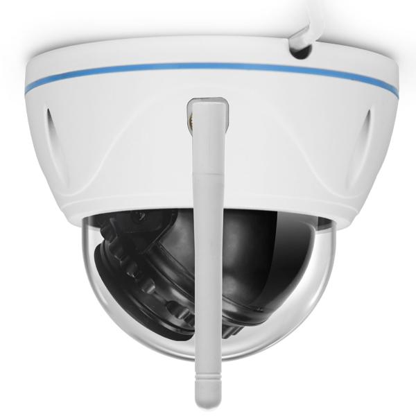 Wetterfeste WLAN-Dome-Kamera (1080p): 110° Bildwinkel, IP55-Aussenschutz. App-Live-View für Smartphone, Wand- & Deckeninstallation