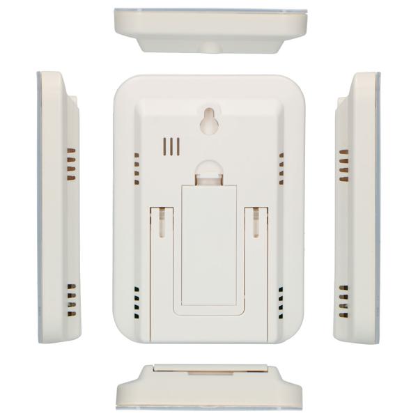 Wetterstation mit kabellosem Aussensensor – Misst Temperatur, Niederschlag & Funk-Wecker – 3.8" Display, 30m Reichweite, Min/Max-Speicherung