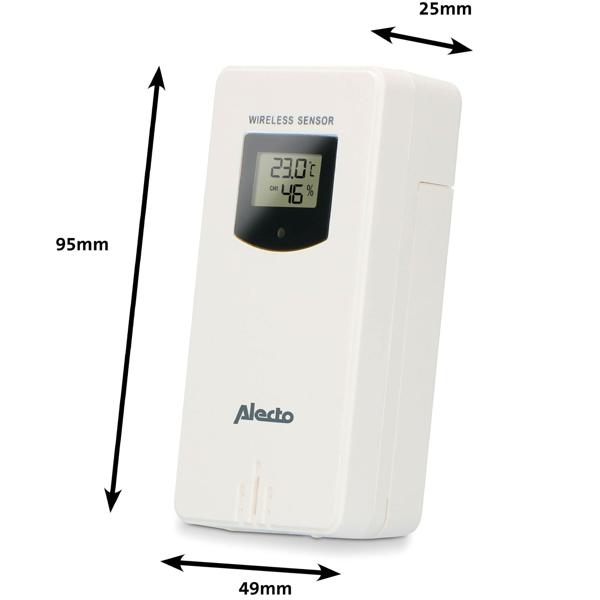 Wetterstation mit Funk-Aussensensor (100m) - Beleuchtetes Bambus-Display - Thermo-Hygro-Barometer, zuverlässige Wetterdaten für Ihr Zuhause