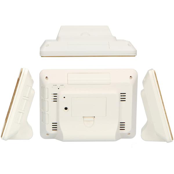 Wetterstation mit Funk-Aussensensor (100m) - Beleuchtetes Bambus-Display - Thermo-Hygro-Barometer, zuverlässige Wetterdaten für Ihr Zuhause