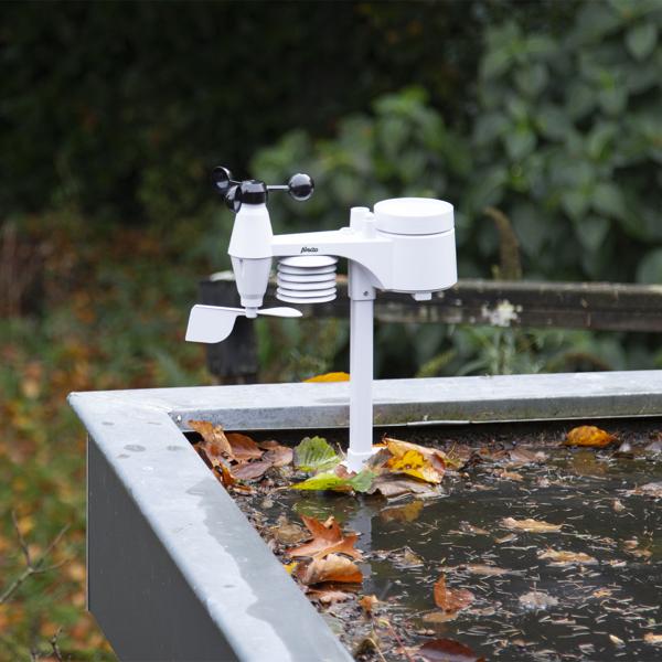 Hochpräzise Wetterstation mit Profi Aussen Messstation - Hitzeindex, Taupunkt, Mondphasen - LCD-Anzeige für maximale Daten