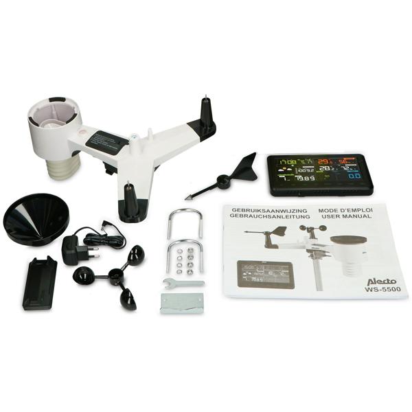 Profi WLAN-Wetterstation mit Aussen-Messstation – Farbdisplay, App, Taupunkt, UV & Weather Underground – Reichweite 30m