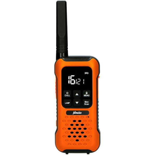 Extrem robuste Outdoor Walkie-Talkies (2er-Set), IPX7, 10km Reichweite, Taschenlampe, orange/schwarz - Perfekt für Outdoor-Enthusiasten