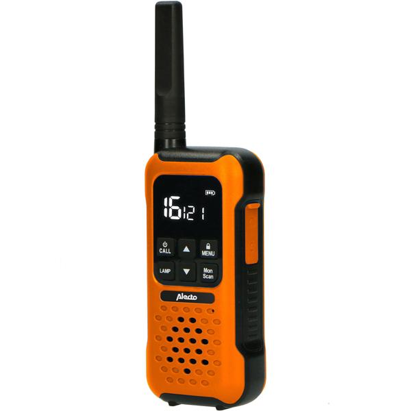 Extrem robuste Outdoor Walkie-Talkies (2er-Set), IPX7, 10km Reichweite, Taschenlampe, orange/schwarz - Perfekt für Outdoor-Enthusiasten