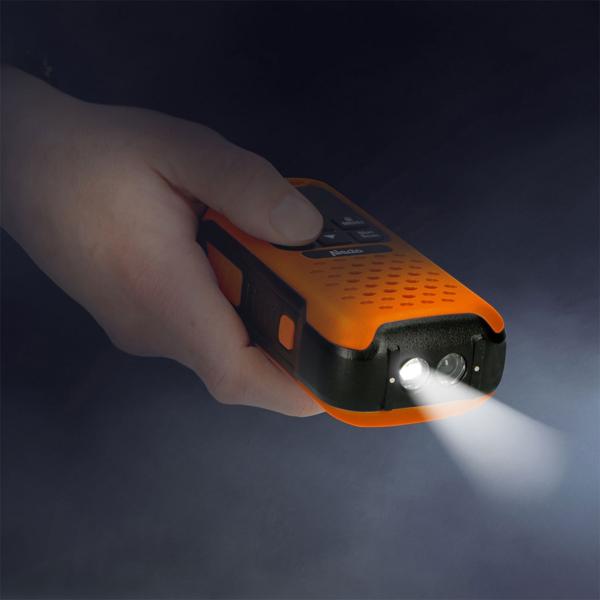 Extrem robuste Outdoor Walkie-Talkies (2er-Set), IPX7, 10km Reichweite, Taschenlampe, orange/schwarz - Perfekt für Outdoor-Enthusiasten