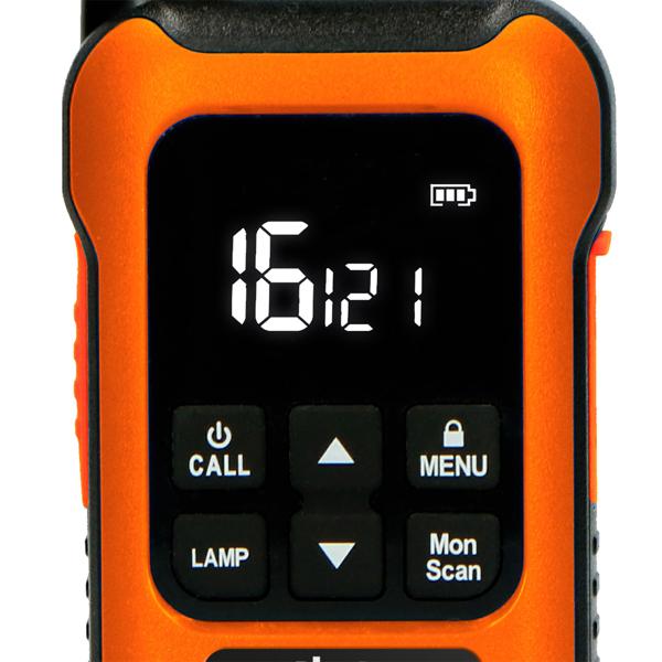 Extrem robuste Outdoor Walkie-Talkies (2er-Set), IPX7, 10km Reichweite, Taschenlampe, orange/schwarz - Perfekt für Outdoor-Enthusiasten