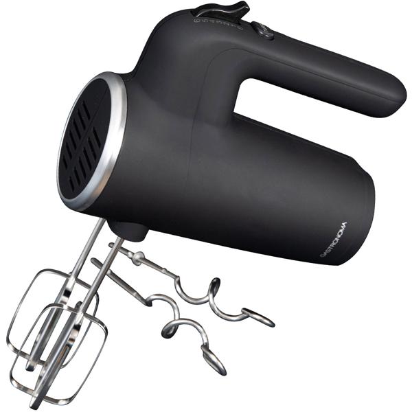 Handmixer 500W - Vielseitiges Rührgerät für Teig, Eischnee & Sahne - 6 Geschwindigkeitsstufen, Turbofunktion, Chrom-Schneebesen/-Knethaken, schwarz