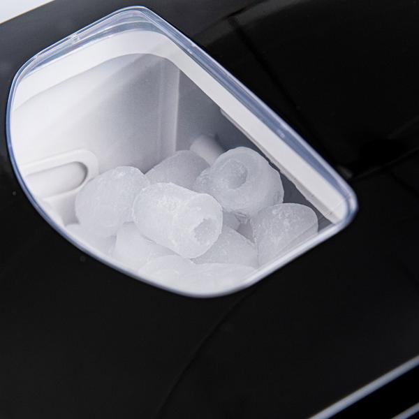 Stylische Eiswürfelmaschine 150W, 1.7L – Eiswürfelbereiter für 9 Eiswürfel in 10 Min., 2 Grössen einstellbar, LED-Anzeige