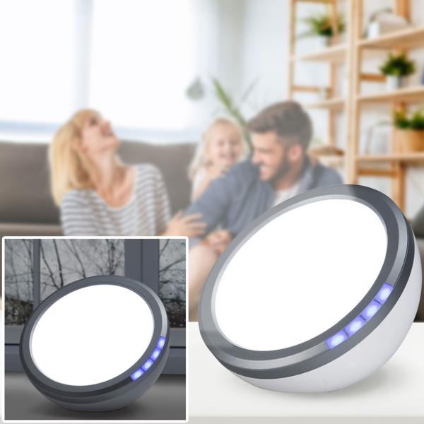 Hochleistungs-Tageslichtlampe, 10.000 Lux, 4 Stufen, edles weiss: Effektive Lichttherapie für mehr Energie und Lebensqualität