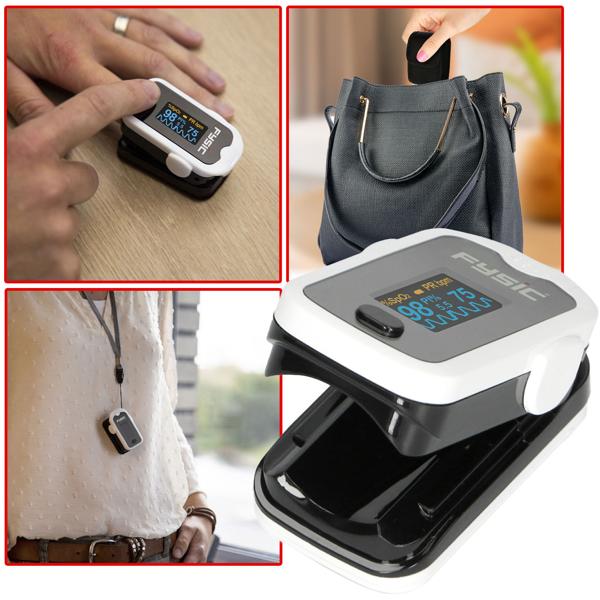 Finger-Pulsoximeter: Misst Herzfrequenz & Sauerstoffsättigung (SpO2) - Mit Alarmfunktion - Präzise & zuverlässige Vitalwerte-Kontrolle