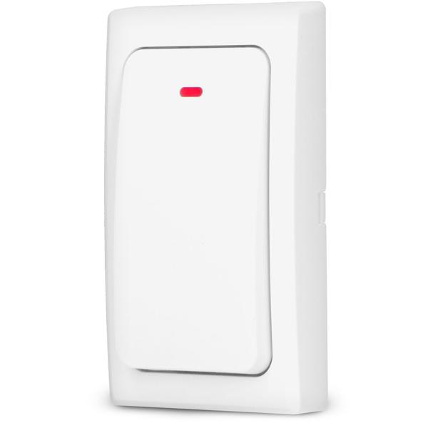 Moderne Funkklingel - Kinetisch (batterielos), bis zu 50 Meter, IP44, weiss, 36 Melodien, Kinderleichte Installation - praktisch und langlebig