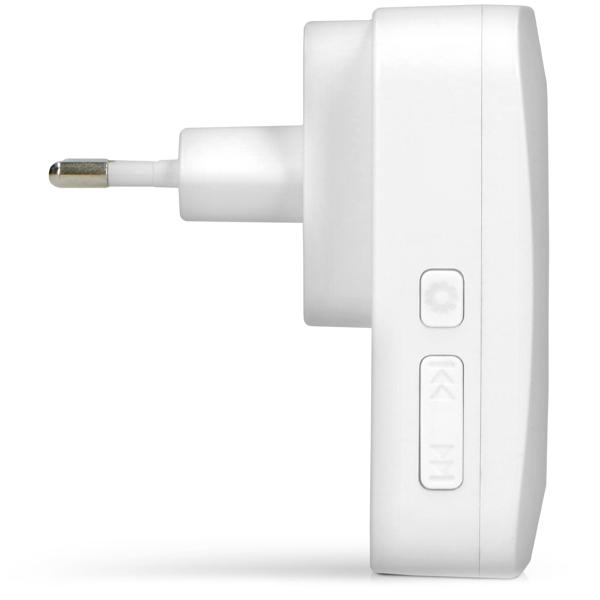 Moderne Funkklingel - Kinetisch (batterielos), bis zu 50 Meter, IP44, weiss, 36 Melodien, Kinderleichte Installation - praktisch und langlebig