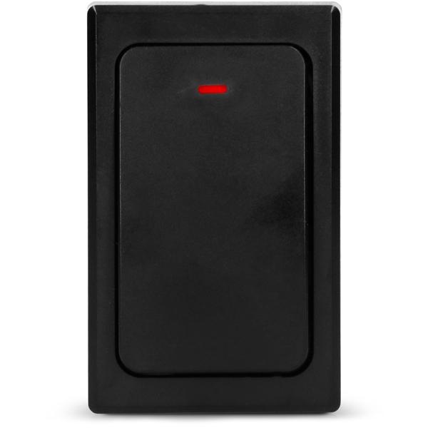 Zuverlässige schwarze Funk-Türklingel, bis 50m, 36 Melodien, IP44 wetterfest, kinetisch, keine Batterien nötig, wartungsfrei - immer einsatzbereit