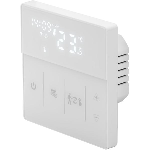 2er-Set WLAN-Thermostat für Fussbodenheizungen - App- & Sprachsteuerung, Heizkosten senken, 2 Sensoren - Alexa/Google/Siri, 230V, weiss