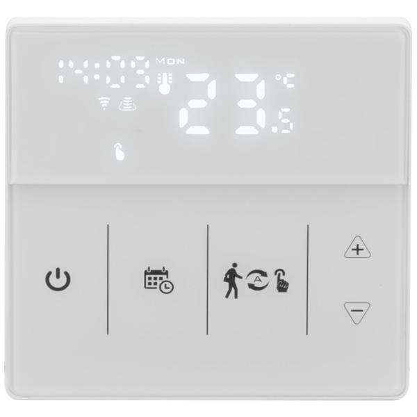 2er-Set WLAN-Thermostat für Fussbodenheizungen - App- & Sprachsteuerung, Heizkosten senken, 2 Sensoren - Alexa/Google/Siri, 230V, weiss