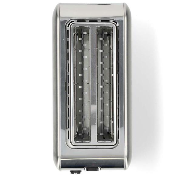 Moderner Langschlitz Toaster für 4 Toastbrote, Auftau- und Aufwärmfunktion, ultra-starke 1450 Watt, Brötchenaufsatz, 7 Bräunungsstufen