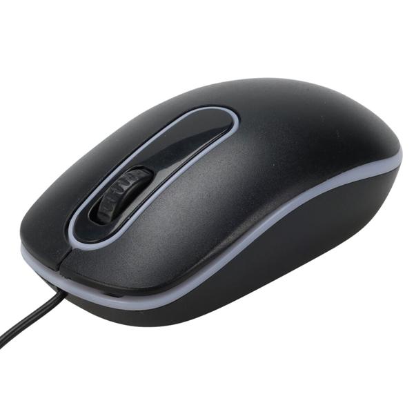 Präzise Optische USB-Maus mit 3 Tasten und Scrollrad, Multicolor-Beleuchtung, Kompatibel zu Windows, iOS, Linux