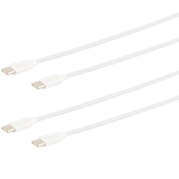 2er-Set Schnellladekabel USB-C, weiss, 0,5 m