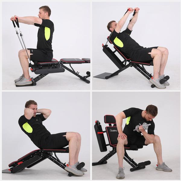 40-in-1 Heimtrainer für Ganzkörper-Training – Trainingsgerät für Kraft & Fitness mit Seilzügen, Beinstrecker & viel Zubehör