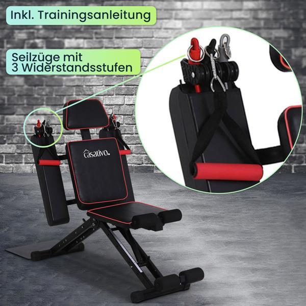 40-in-1 Heimtrainer für Ganzkörper-Training – Trainingsgerät für Kraft & Fitness mit Seilzügen, Beinstrecker & viel Zubehör