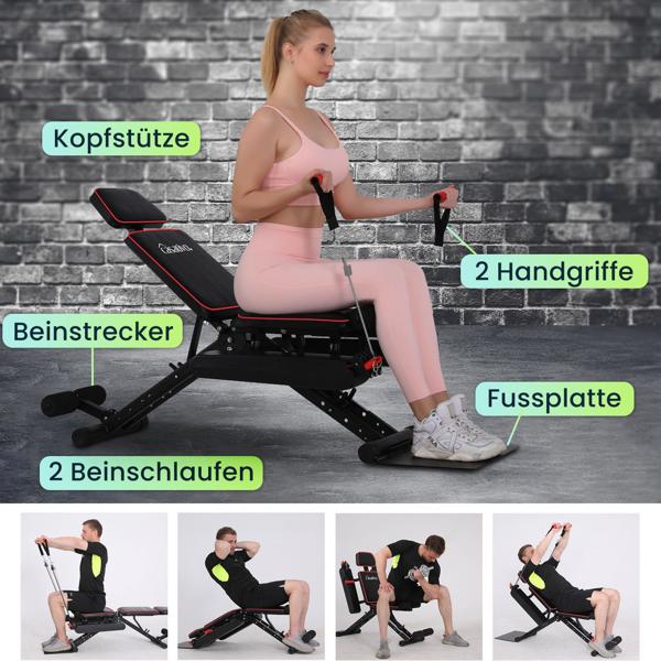 40-in-1 Heimtrainer für Ganzkörper-Training – Trainingsgerät für Kraft & Fitness mit Seilzügen, Beinstrecker & viel Zubehör
