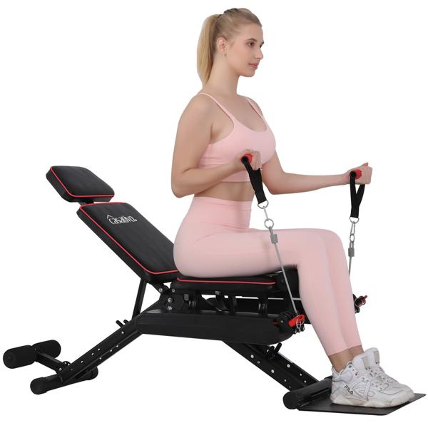 40-in-1 Heimtrainer für Ganzkörper-Training – Trainingsgerät für Kraft & Fitness mit Seilzügen, Beinstrecker & viel Zubehör