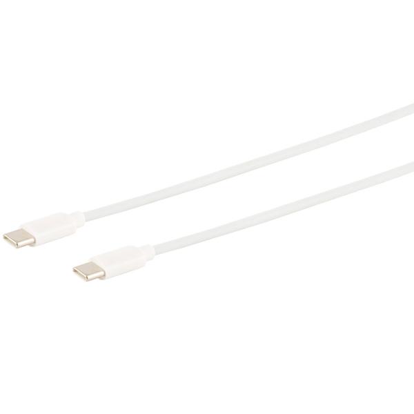 2er-Set Schnellladekabel USB-C auf USB-C - Superschnelles Laden für Smartphone, Tablet & mehr - PD 60W, 480 Mbit/s, 1.5m, weiss, TPE-Ummantelung