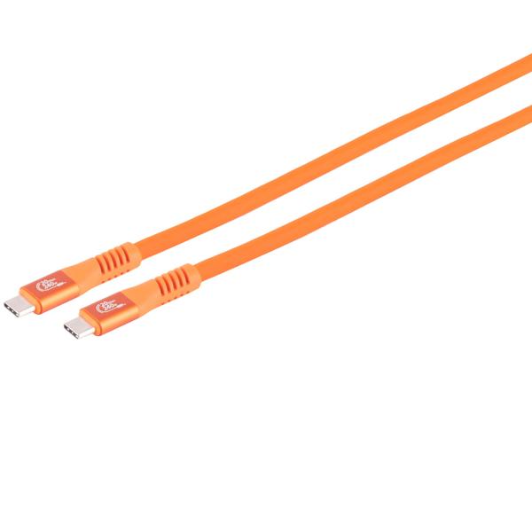 3er-Set Daten- & Schnellladekabel PD 3.1, 240 W, 20 Gbit/s, USB-C zu USB-C, orange, 1,5