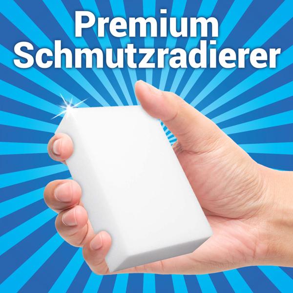 Schmutzradierer-Reinigungsschwamm 40er-Vorteilspack - Melamin-Schaum Schwämme für Küche, Bad, Büro & Auto - ohne Chemie - entfernt Kalk, Fett, Filzstift