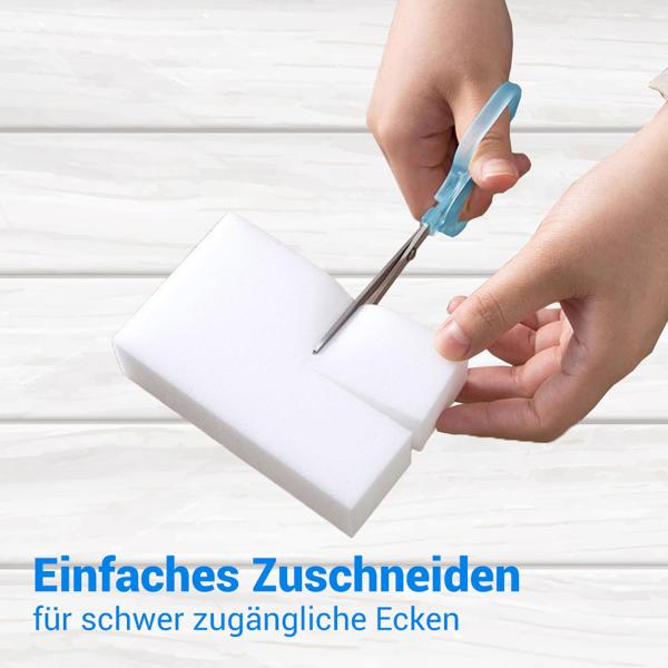 Schmutzradierer-Reinigungsschwamm 40er-Vorteilspack - Melamin-Schaum Schwämme für Küche, Bad, Büro & Auto - ohne Chemie - entfernt Kalk, Fett, Filzstift