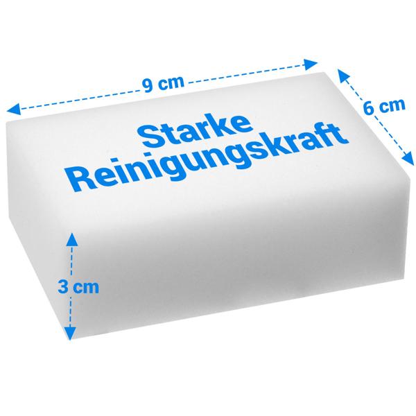 16x Schmutzradierer Melamin-Schaum-Schwamm - Mühelose Fleckenentfernung ohne Chemie - Für Küche, Bad, Möbel, Büro & Auto - 9x6x3cm