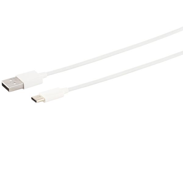 3er-Set Daten- & Ladekabel USB-A auf USB-C - Schnelles Laden 18W & 480 Mbit/s Datenübertragung - 2m weiss, TPE-Ummantelung - für Smartphone Tablet