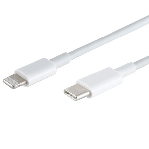 2er-Set Ultra-schnelles iPhone Ladekabel: USB-C auf Lightning, 1 Meter, Weisses Premium-Kabel, bis zu 480Mbit/s