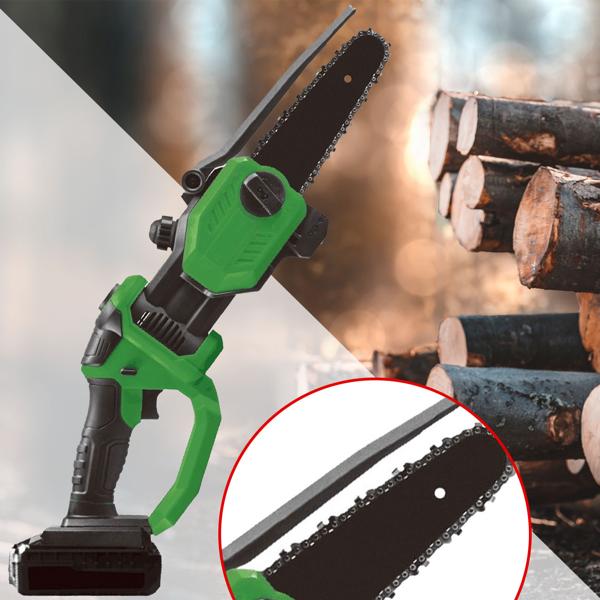 Akku Kettensäge 6 Zoll – Einhändig bedienbar - Portabel, Schnell & Vielseitig für Garten & Heimwerker