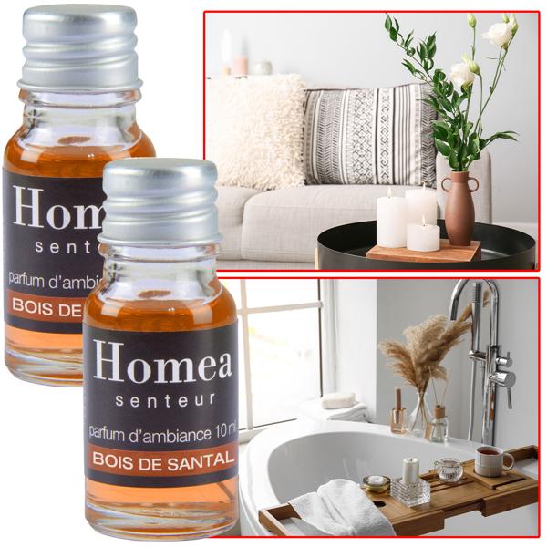 2er-Set Duftöl Sandelholz – Wohlriechender Raumduft für Zuhause – Wellness-Atmosphäre, Entspannung & Erholung – je 10ml Füllmenge – für Aroma Diffuser