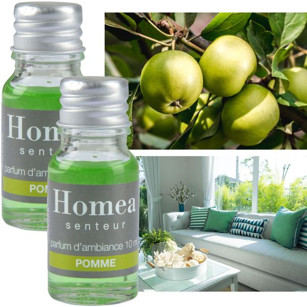 2er-Set Duftöl Grüner Apfel - Wohlriechender Raumduft für Zuhause & Wellness-Atmosphäre - 10ml je Flasche für Aromabrenner & Potpourri