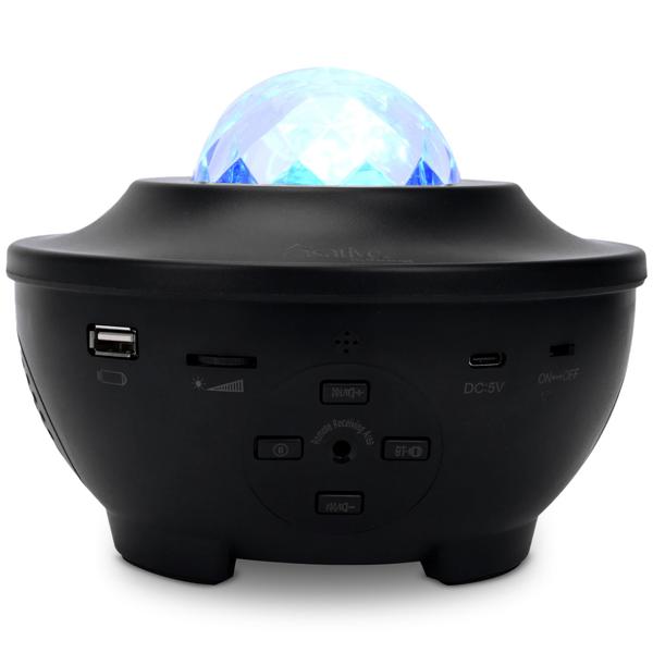 2er-Set Laser-Sternenhimmel-Projektor - Bluetooth Lautsprecher & Sprachsteuerung via App - Bis 200qm Abdeckung - WiFi, RGBW-LED, Nachtlicht & Timer