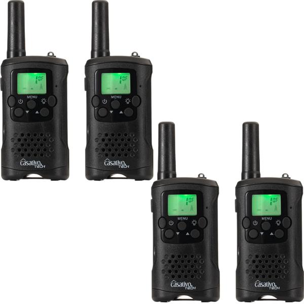 Walkie Talkie, 4er-Set PMR-Funkgerät mit VOX, Taschenlampe, 10km Reichweite, 8 Kanäle, für Abenteuer, Camping und Wandern, für Erwachsene und Kinder