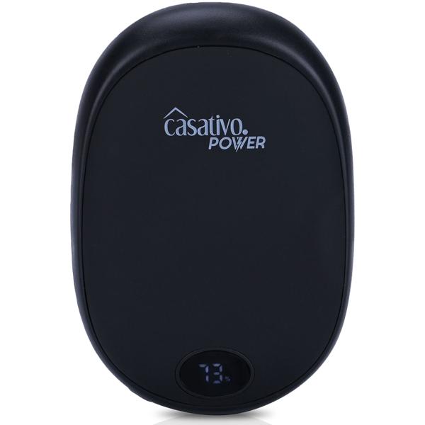 2er-Set Zuverlässiger 2in1 USB Handwärmer mit Powerbank Funktion, 10.000 mAh, schwarz, warme Hände und gleichzeitig das Smartphone laden